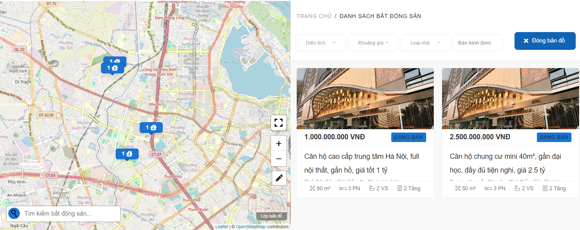 Chonnha real estate website
